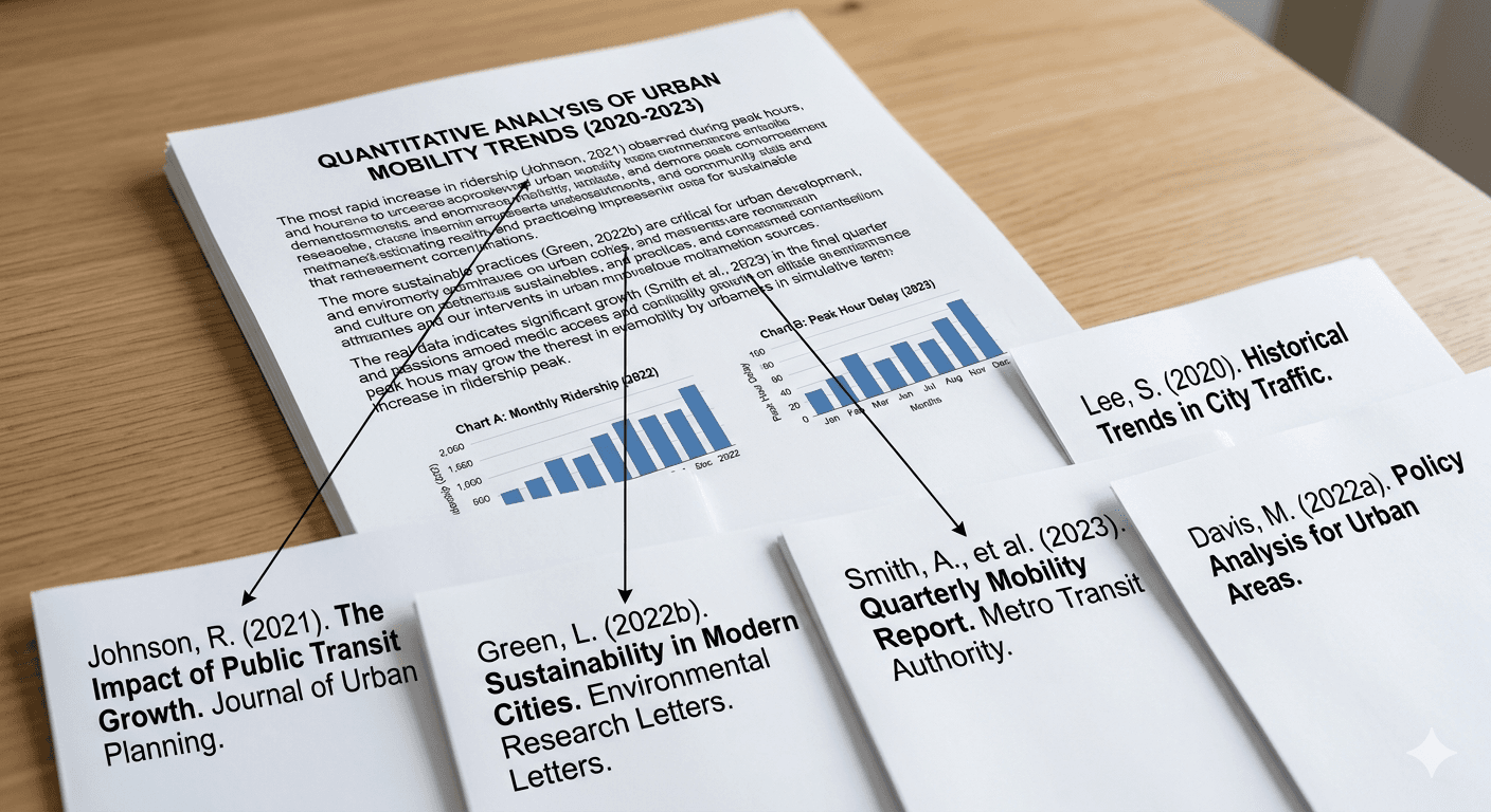 A response with inline citations shown side by side with the source page it was drawn from.
